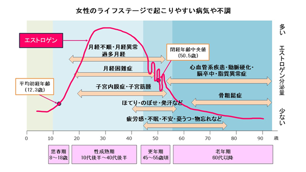 女性外来_女性のライフステージで起こりやすい病気や不調